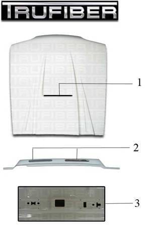 Ford Mustang TruFiber Black Spyder Hood TF10021-A14 thumbnail 2