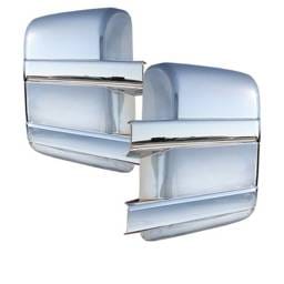 Ford Superduty Spyder Mirror Cover without Signal hole - Chrome - CA-MC-FF25008-NS