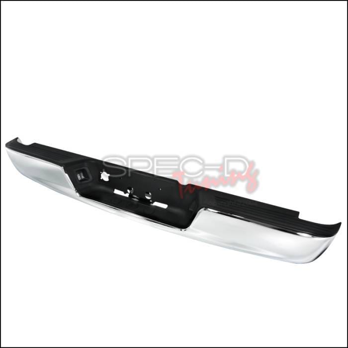Dodge Ram Spec-D Rear Bumper Step - Chrome with 4 Brackets - SRB-RAM024BCR-FS