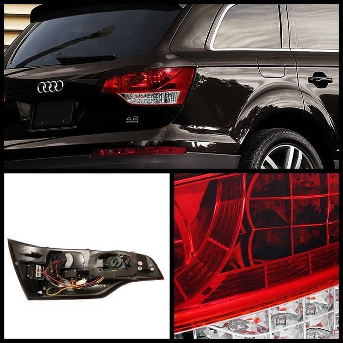 Audi Q7 Spyder LED Taillights - Red Clear - 111-AQ707-LED-RC thumbnail 2
