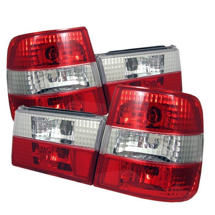 BMW 5 Series Spyder Euro Style Taillights - Red Clear - 111-BE3488-RC
