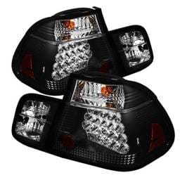 BMW 3 Series 4DR Spyder LED Taillights - Black - 111-BE4602-4D-LBLED-SM