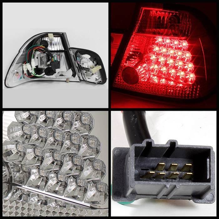 BMW 3 Series 4DR Spyder LED Taillights - Chrome - 111-BE4602-4D-LED-C thumbnail 2