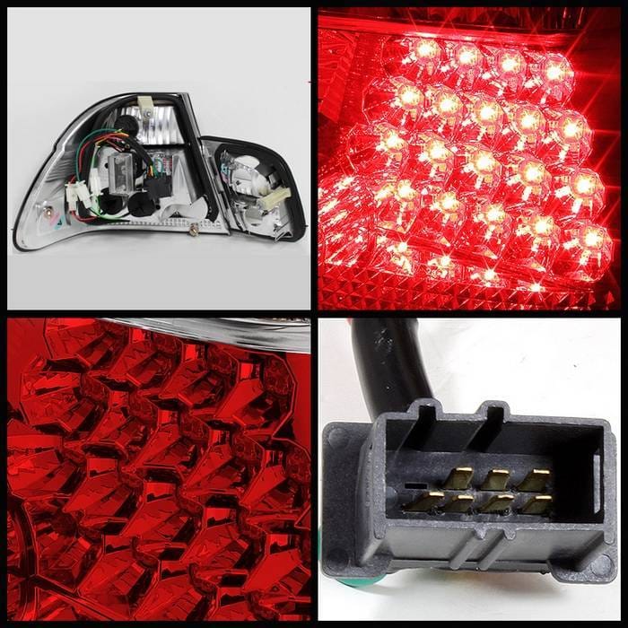 BMW 3 Series 4DR Spyder LED Taillights - Red Clear - 111-BE4602-4D-LED-RC thumbnail 2