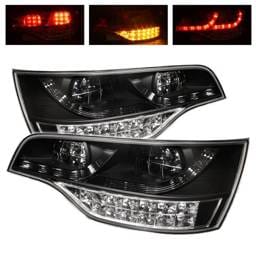 Audi Q7 Spyder LED Taillights - Black - 111-AQ707-LED-BK