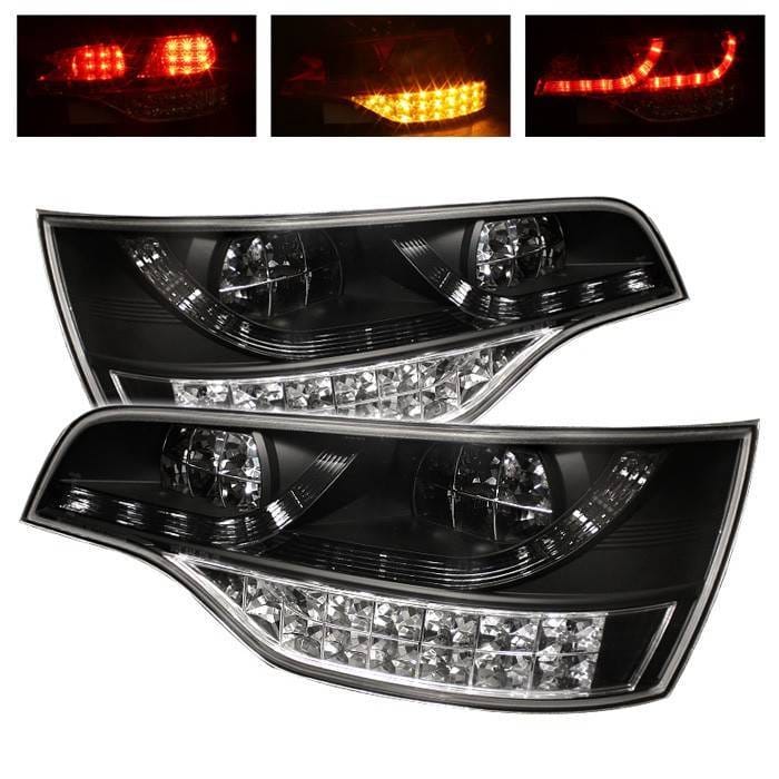 Audi Q7 Spyder LED Taillights - Black - 111-AQ707-LED-BK