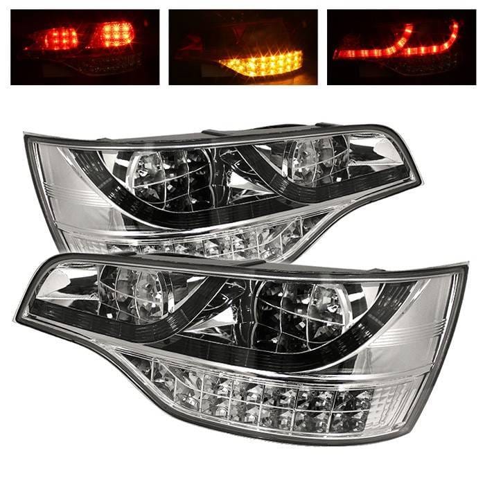 Audi Q7 Spyder LED Taillights - Chrome - 111-AQ707-LED-C