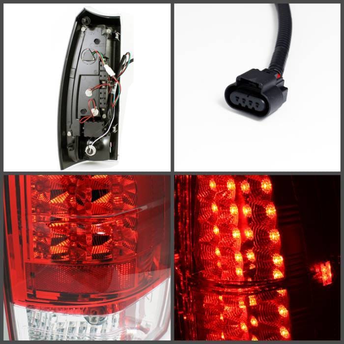 Chevrolet Avalanche Spyder LED Taillights - Red Clear - 111-CAV07-LED-RC thumbnail 2