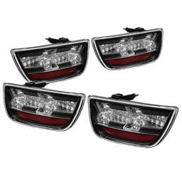 Chevrolet Camaro Spyder LED Taillights - Black - 111-CCAM2010-LED-BK