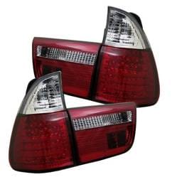 BMW X5 Spyder LED Taillights - Red Clear - 4PC - 111-BE5300-LED-RC