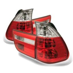 BMW X5 Spyder Euro Style Taillights - Red Clear - 4PC - 111-BE5300-RC