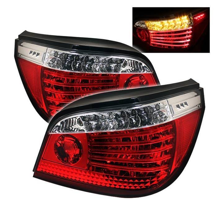 BMW 5 Series Spyder LED Taillights - Red Clear - 111-BE6004-LED-RC