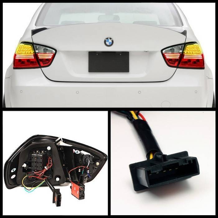 BMW 3 Series 4DR Spyder LED Taillights - Red Clear - 111-BE9006-LED-RC thumbnail 2
