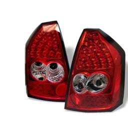 Chrysler 300 Spyder LED Taillights - Red Clear - 111-C305-LED-RC