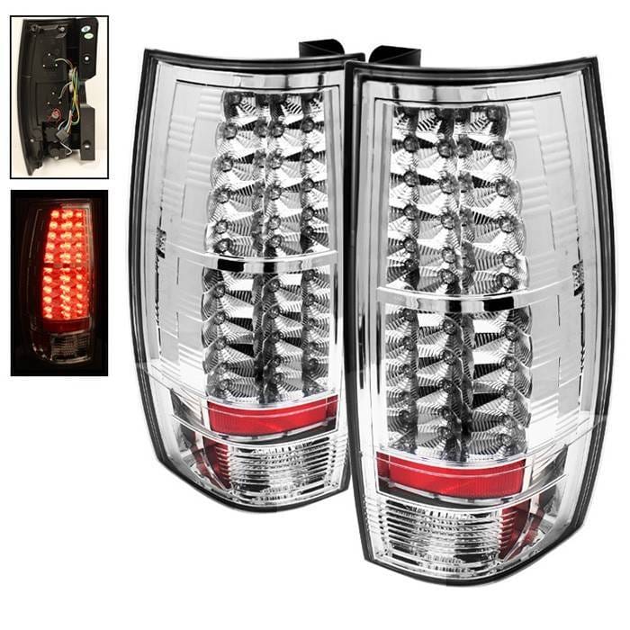 Chevrolet Tahoe Spyder LED Taillights - Chrome - 111-CSUB07-LED-C