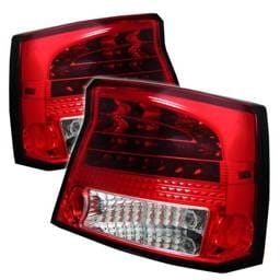 Dodge Charger Spyder LED Taillights - Red Clear - 111-DCH05-LED-RC