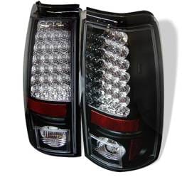 GMC Sierra Spyder LED Taillights - Black - 111-CS03-LED-BK