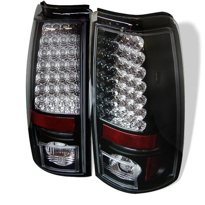GMC Sierra Spyder LED Taillights - Black - 111-CS03-LED-BK