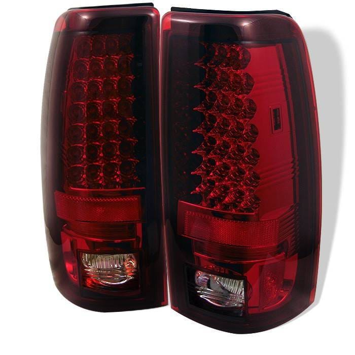 GMC Sierra Spyder LED Taillights - Red Clear - 111-CS03-LED-RC
