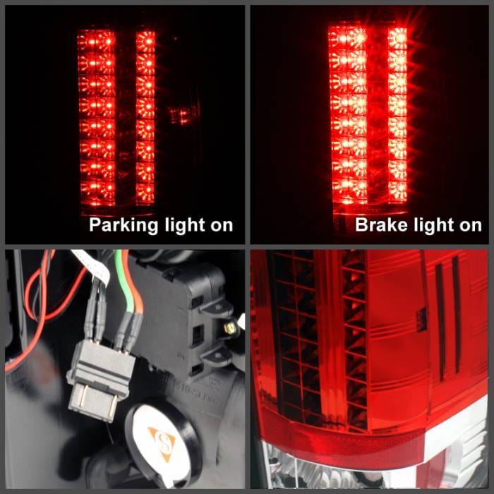 Chevrolet Silverado Spyder LED Taillights - Red Clear - 111-CS07-LED-RC thumbnail 2