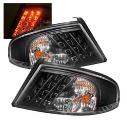 Dodge Stratus 4DR Spyder LED Taillights - Black - 111-DRAM94-SM