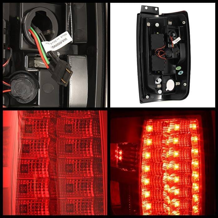 Ford Expedition Spyder Version 2 LED Taillights - Red Clear - 111-FE97-LED-G2-RC thumbnail 2