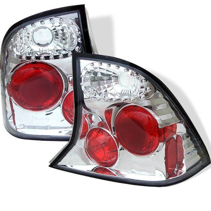 Ford Focus 4DR Spyder Euro Style Taillights - Chrome - 111-FF00-4D-C