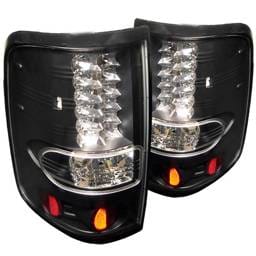 Ford F150 Spyder LED Taillights - Black - 111-FF15004-LED-BK