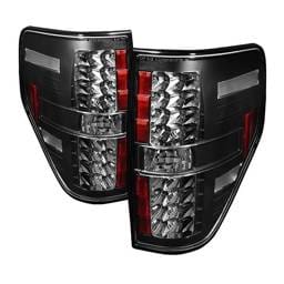 Ford F150 Spyder LED Taillights - Black - 111-FF15009-LED-BK