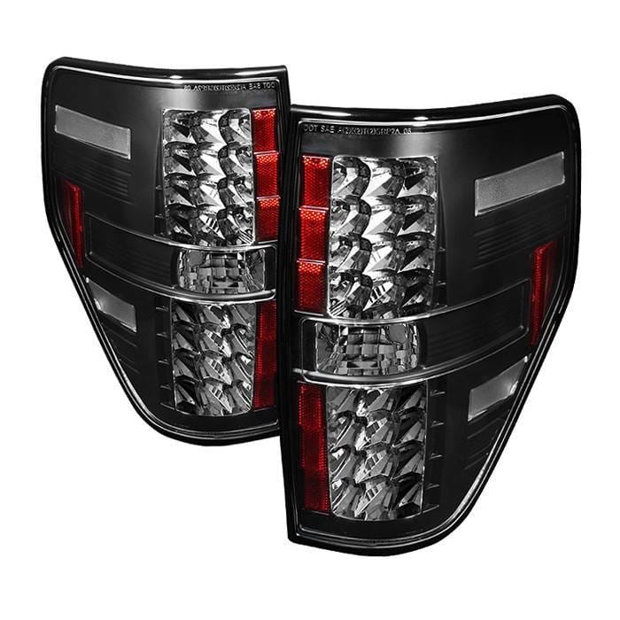 Ford F150 Spyder LED Taillights - Black - 111-FF15009-LED-BK