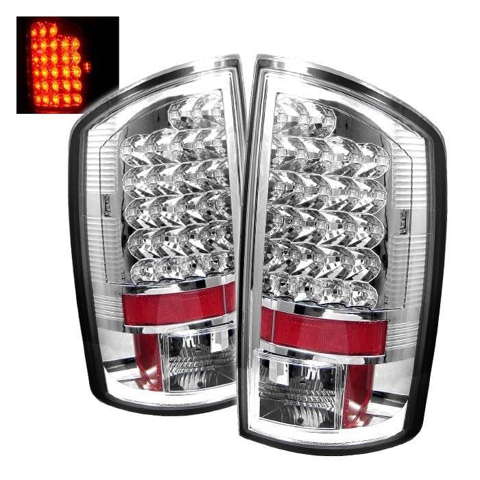 Dodge Ram Spyder LED Taillights - Chrome - 111-DRAM06-LED-C