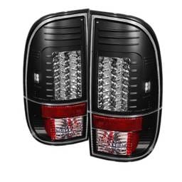 Ford F550 Spyder Version 2 LED Taillights - Black - 111-FF15097-LED-G2-BK