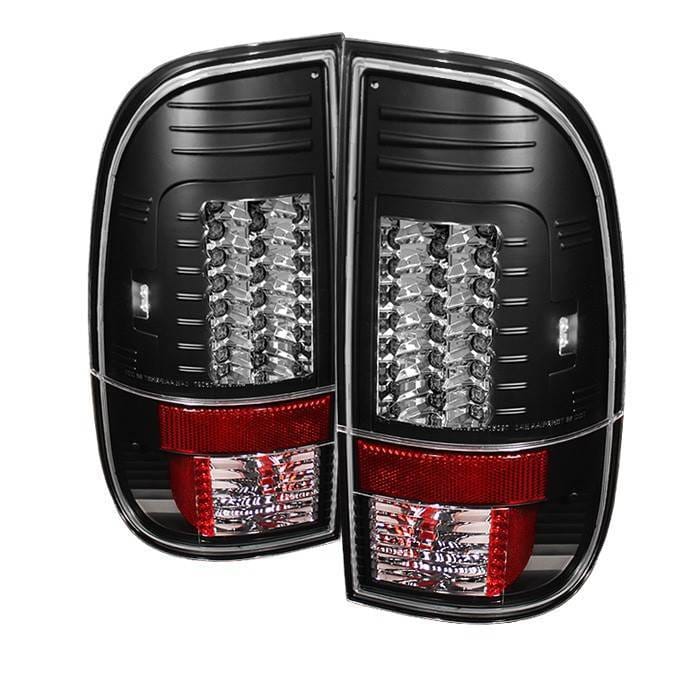 Ford F350 Superduty Spyder Version 2 LED Taillights - Black - 111-FF15097-LED-G2-BK