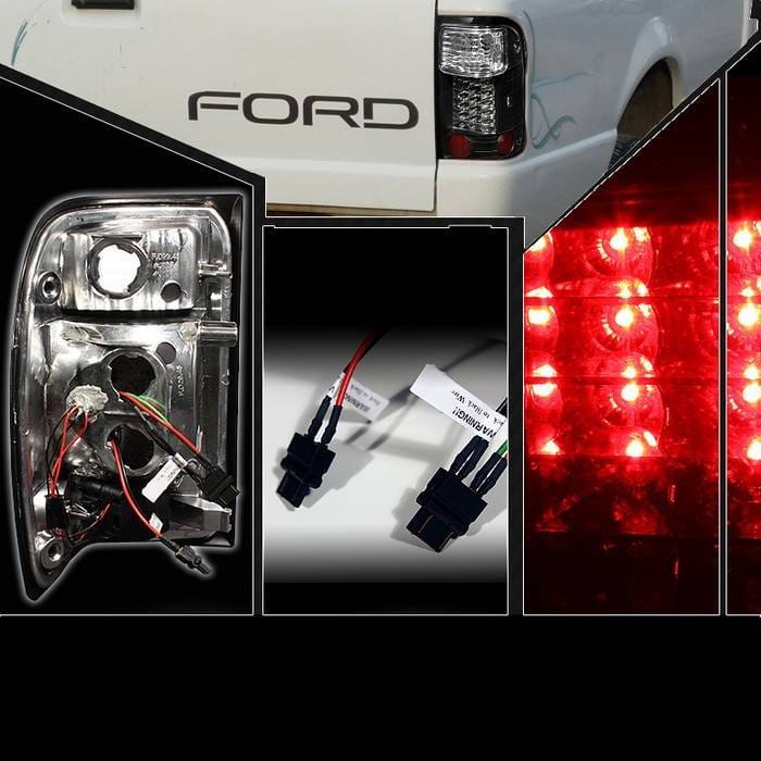 Ford Ranger Spyder LED Taillights - Black - 111-FR93-LED-BK thumbnail 2