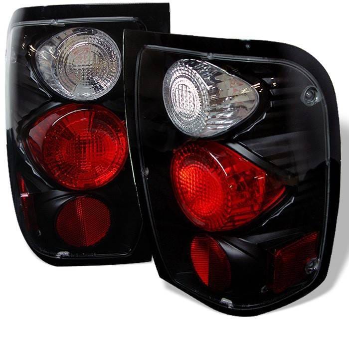 Ford Ranger Spyder Euro Style Taillights - Black - 111-FR98-BK