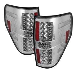 Ford F150 Spyder LED Taillights - Chrome - 111-FF15009-LED-C