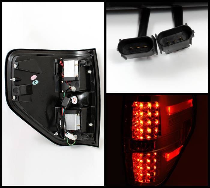 Ford F150 Spyder LED Taillights - Chrome - 111-FF15009-LED-C thumbnail 2