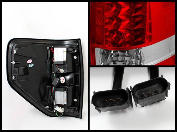 Ford F150 Spyder LED Taillights - Red Clear - 111-FF15009-LED-RC thumbnail 2