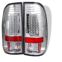 Ford F450 Spyder LED Taillights - Chrome - 111-FF15097-LED-C