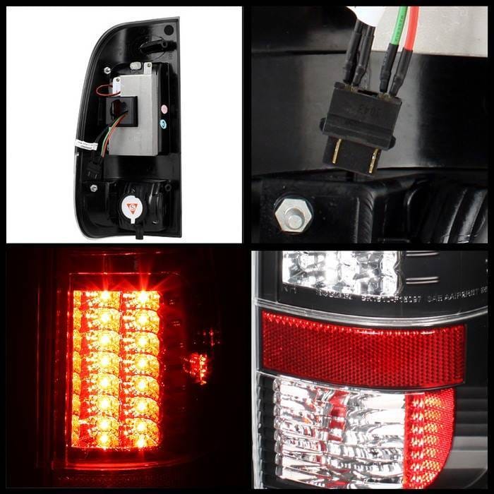 Ford F150 Spyder Version 2 LED Taillights - Black - 111-FF15097-LED-G2-BK thumbnail 2