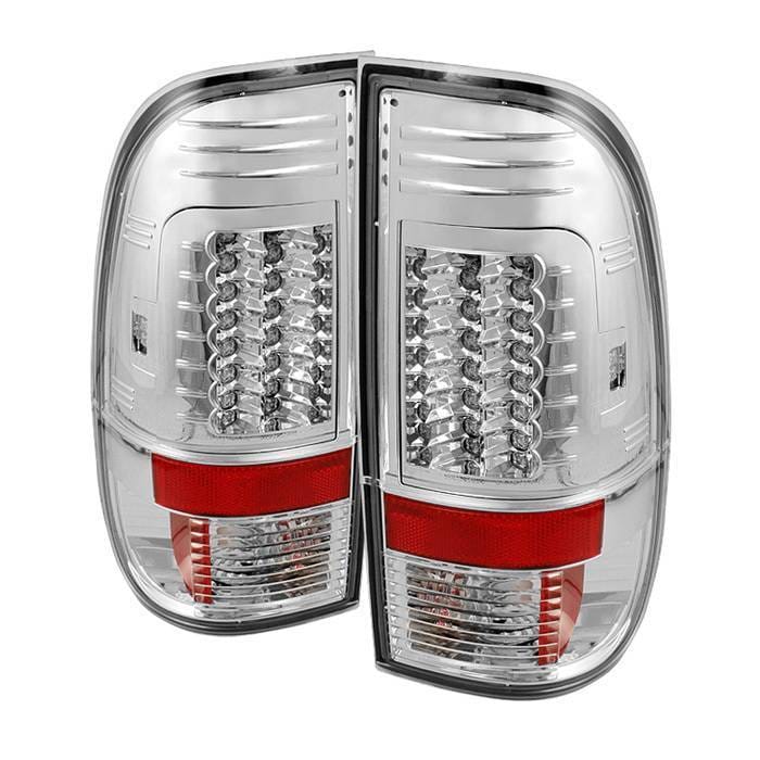 Ford F150 Spyder Version 2 LED Taillights - Chrome - 111-FF15097-LED-G2-BK