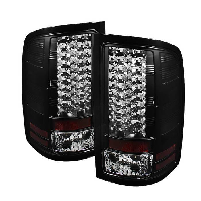 GMC Sierra Spyder LED Taillights - Black - 111-GS07-LED-BK