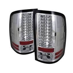 GMC Sierra Spyder LED Taillights - Chrome - 111-GS07-LED-C