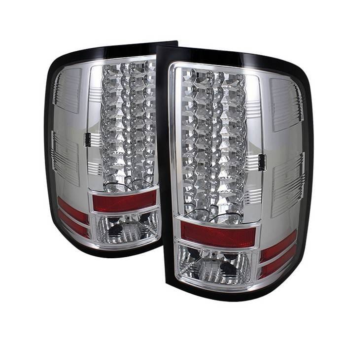 GMC Sierra Spyder LED Taillights - Chrome - 111-GS07-LED-C
