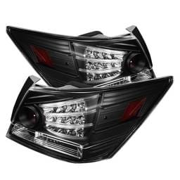 Honda Accord 4DR Spyder LED Taillights - Black - 111-HA08-4D-LED-BK
