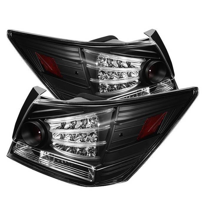 Honda Accord 4DR Spyder LED Taillights - Black - 111-HA08-4D-LED-BK