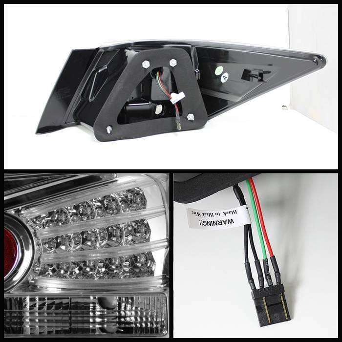 Honda Accord 4DR Spyder LED Taillights - Chrome - 111-HA08-4D-LED-C thumbnail 2