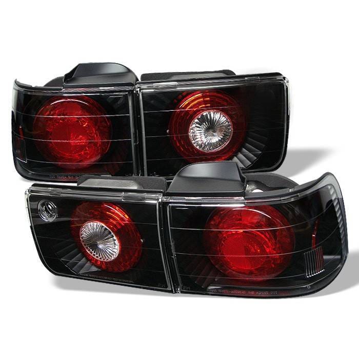 Honda Accord 4DR Spyder Euro Style Taillights - Black - 111-HA92-4D-BK