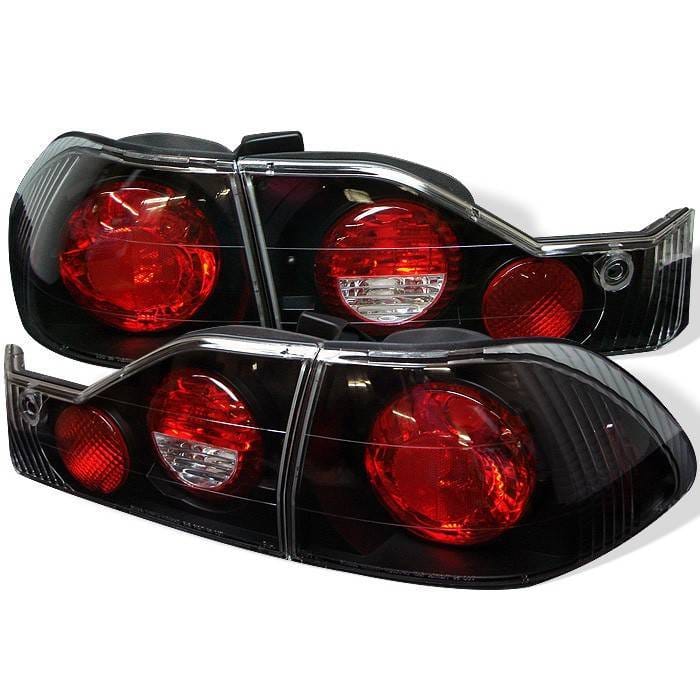 Honda Accord 4DR Spyder Euro Style Taillights - Black - 111-HA98-BK