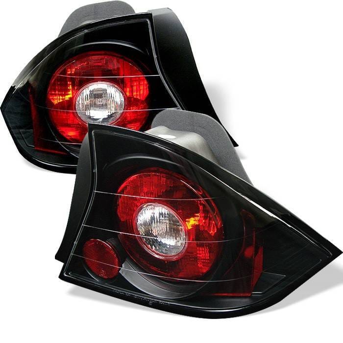 Honda Civic 2DR Spyder Euro Style Taillights - Black - 111-HC01-2D-BK